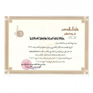 consultant certificate